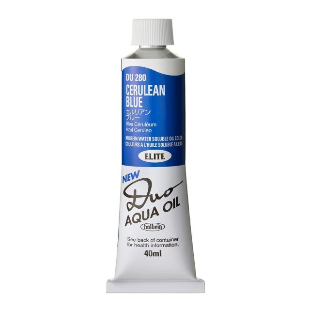 [3本セット] ホルベイン DUO 9号 40ml DU280 セルリアンブルー (023280) 水可溶性油絵具