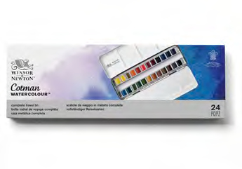 CWC ハーフパン24色コンプリートトラベルメタルボックスセット　コットマン・ウォーターカラー Winsor&amp;Newton