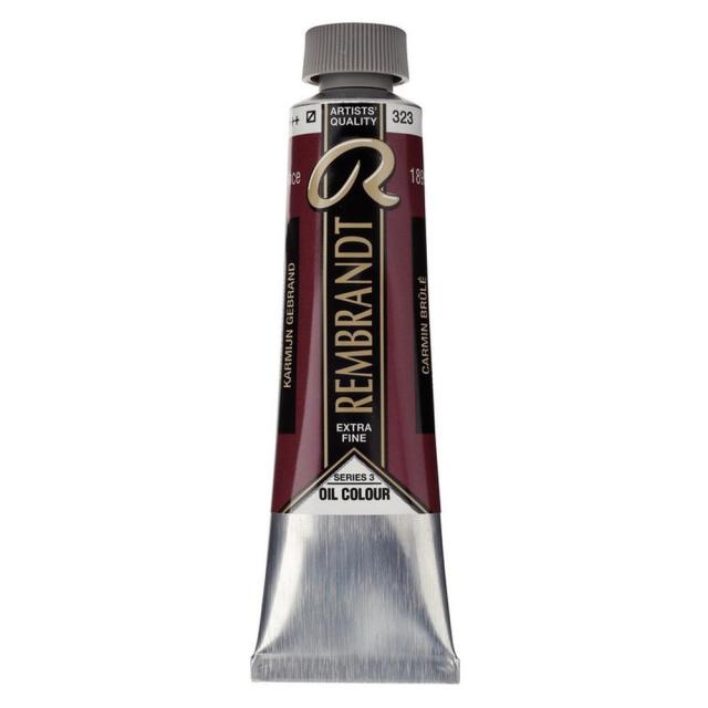 (3本セット) レンブラント 油絵具 9号 40ml #323 バーントカーマイン