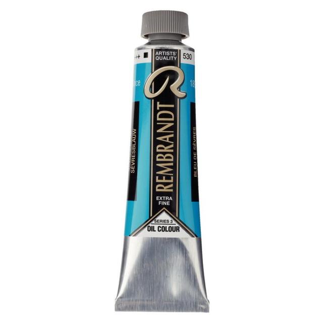 (3本セット) レンブラント 油絵具 9号 40ml #530 セーブルスブルー