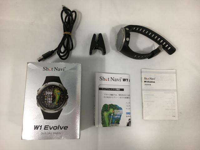 【中古ゴルフ用品】テクタイト Shot Navi(ショットナビ) W1 Evolve ブラック×シルバー【14日間返品OK】