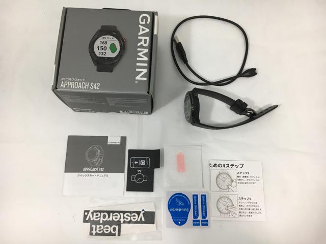 お買い得品！【中古ゴルフ用品】【超美品】ガーミン Garmin(ガーミン) Approach(アプローチ) S42 [Black/Carbon Gray]【14日間返品OK】