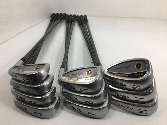お買い得品！【中古ゴルフクラブ】(10本セット)ホンマ LB-606 H&F キャビティ チタンカーボン1S 3〜10.11.S【14日間返品OK】 お買い得品！【中古ゴルフクラブ】(10本セット)ホンマ LB-606 H&F