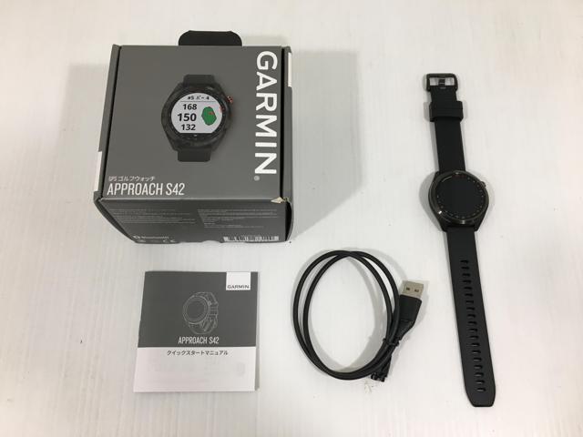 GARMIN ゴルフ腕時計 APPROACH S42 ベージュ＆ゴールド GPSゴルフ