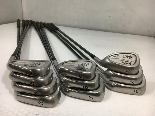 お買い得品！【中古ゴルフクラブ】(10本セット)ダンロップ DP-555 アイアン ツアーブラック 3〜9.P.A.S【14日間返品OK】
