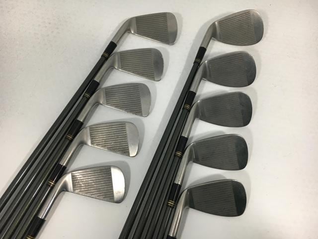 お買い得品！【中古ゴルフクラブ】(10本セット)ダンロップ DP-555 アイアン ツアーブラック 3〜9.P.A.S【14日間返品OK】