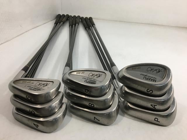 お買い得品！【中古ゴルフクラブ】(9本セット)ダンロップ DP-555 アイアン ツアーブラック 4〜9.P.A.S【14日間返品OK】