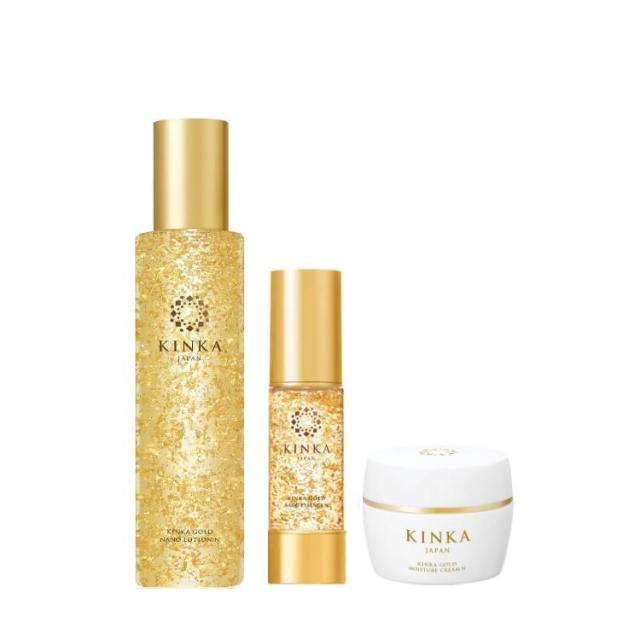 金華ゴールド ナノローション Ｎ 180ml  金華ゴールドナノエッセンス N 33ml 金華ゴールドモイスチャークリーム N 80g 3点セット 金華