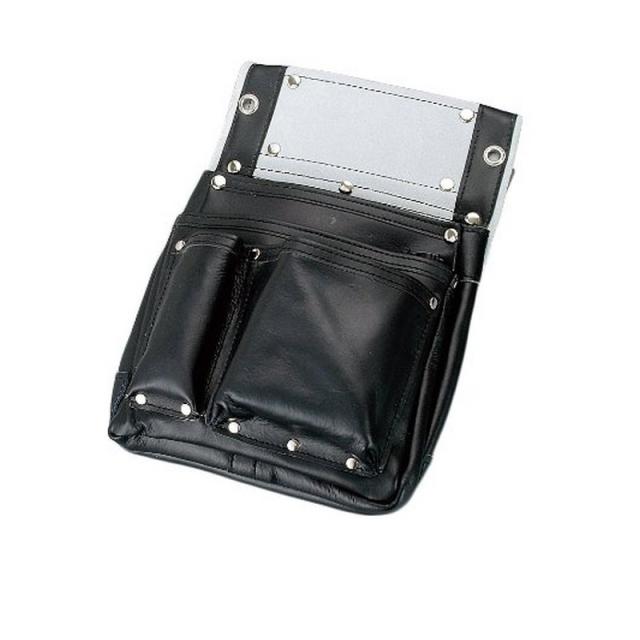 コヅチ 皮仮枠釘袋2段 SH−611 収納用品 腰袋サック 革釘袋