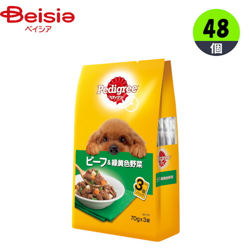 ペディグリー マースジャパンリミテッド ペディグリーP115成犬用旨みビーフ＆緑黄色野菜70g×3袋×48個 犬 まとめ買い 業務用 | ペディグリー 成犬用 旨み ビーフ 緑黄色野菜 ドッグフード ウェット 70g 3袋 48個 まとめ買い 業務用 犬用 11,703円