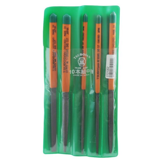 ツボサン 組ヤスリ10本組セット 中目 キコウシヨウ 大工道具 ヤスリ ヤスリセット_1