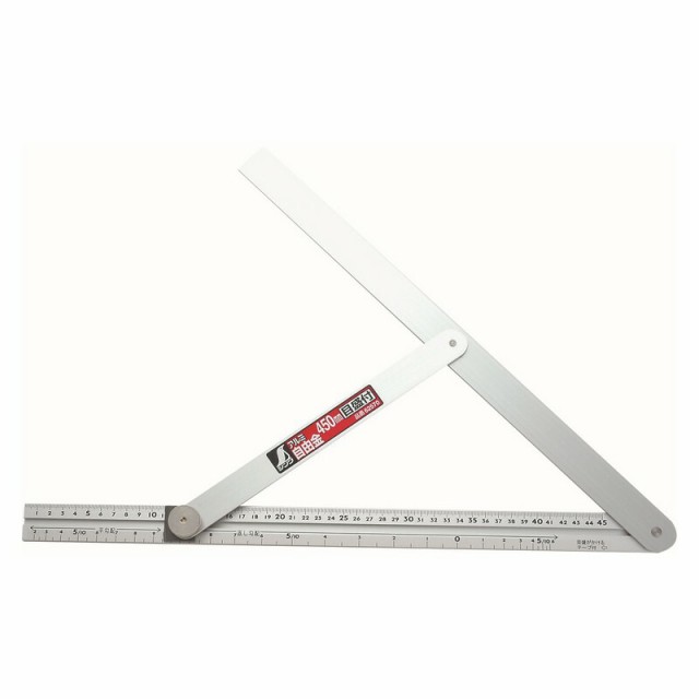 シンワ アルミ自由金 勾配目盛筋交付 62570 45cm 大工道具 測定具 スコヤ プロトラクターの通販は