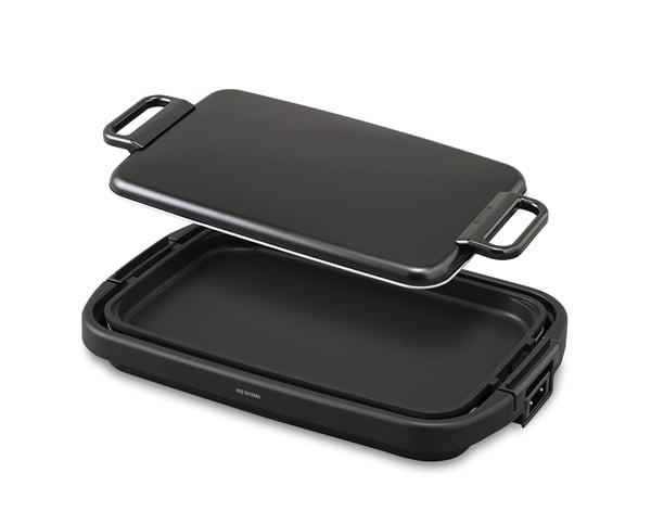 アイリスオーヤマ ワイドホットプレート 1枚 ブラック SWHP-011-B | ホットプレート ワイド アイリスオーヤマ 平面 ホットプレート 卓上 大判 タイプ たこ焼き パーティ 一人暮らし