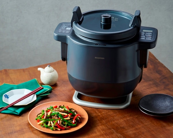 アイリスオーヤマ 自動かくはん式調理機 CHEF DRUM グレー DAC