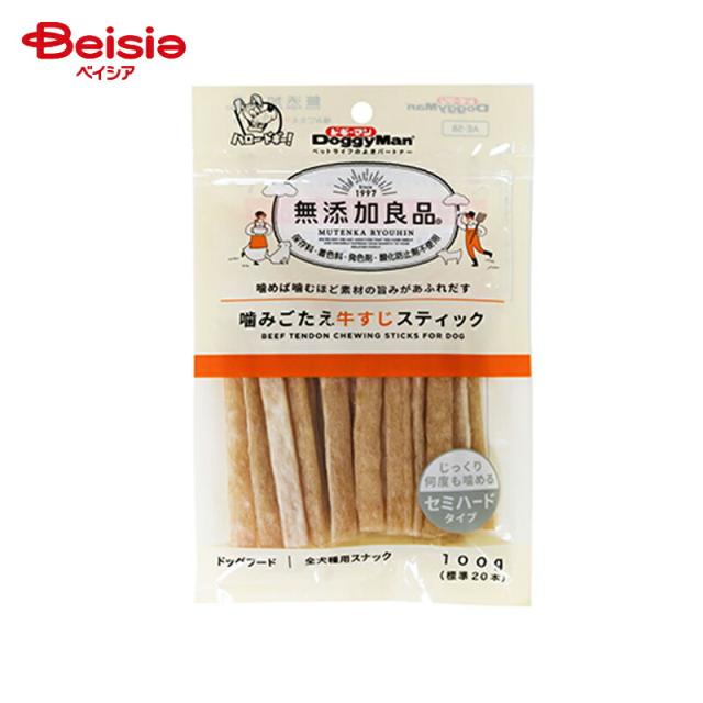 ドギーマン 無添加良品 噛みごたえ牛すじスティック 100g(標準20本) ×12 ペットの通販は 5,324円