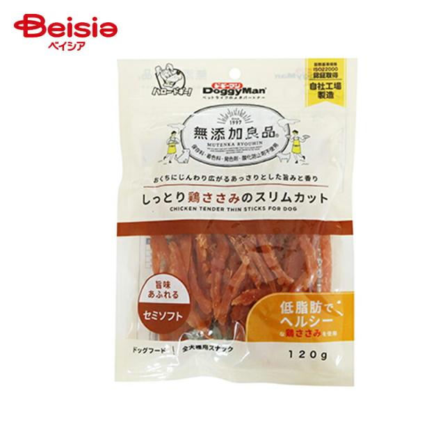 ドギーマン 無添加良品 しっとり鶏ささみのスリムカット 120g ×12 ペットの通販は