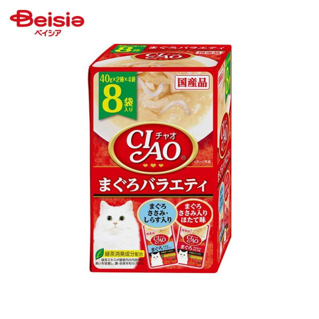 いなばペットフード CIAOパウチ まぐろバラエティ （40g×8袋）×12個 ペット