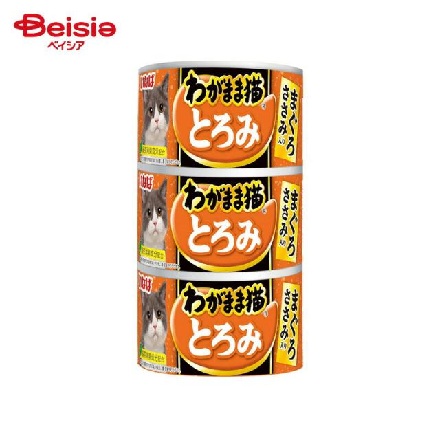 いなばペットフード いなば わがまま猫 とろみ 3缶 まぐろ ささみ入り (140g×3)×18個 ペット