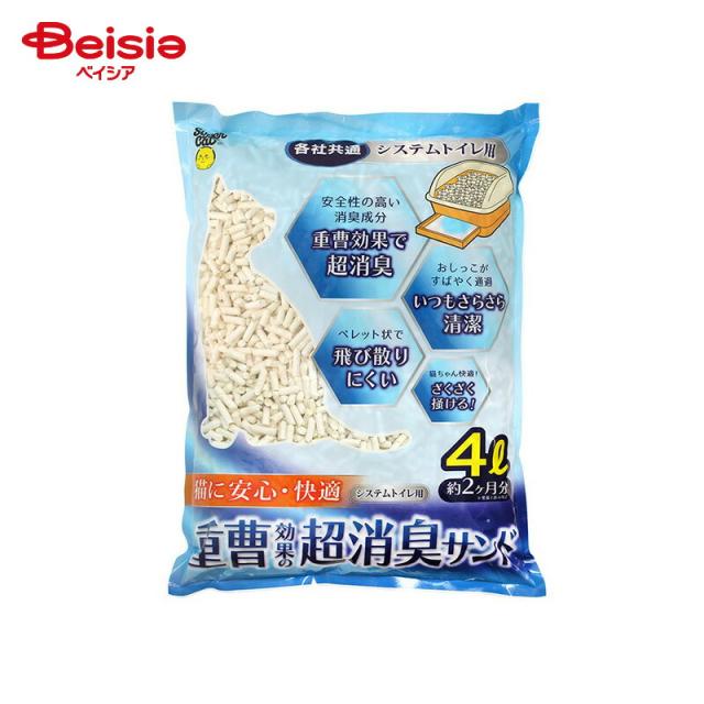 スーパーキャット  重曹効果の超消臭サンド 4L×8個 ペット