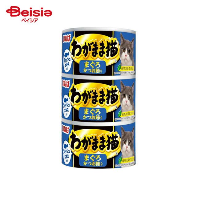 いなばペットフード いなば わがまま猫 3缶 まぐろ かつお節入り (140g×3)×18個 ペット