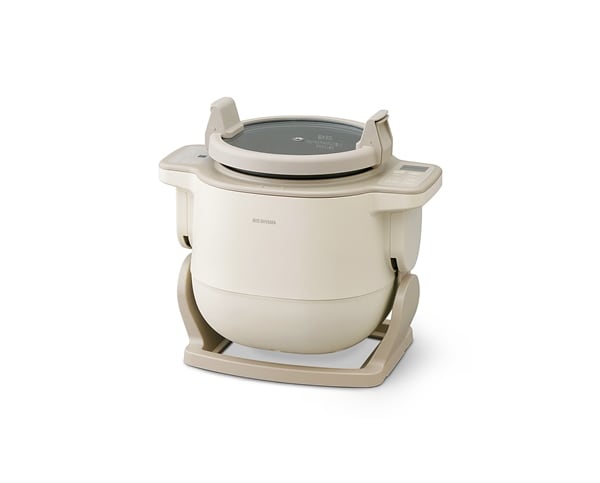 アイリスオーヤマ 自動かくはん式調理機 CHEF DRUM DAC-IB2-C アイボリー