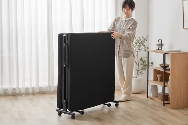 アイリスオーヤマ 折りたたみベッド OTB-KRR ブラック_9