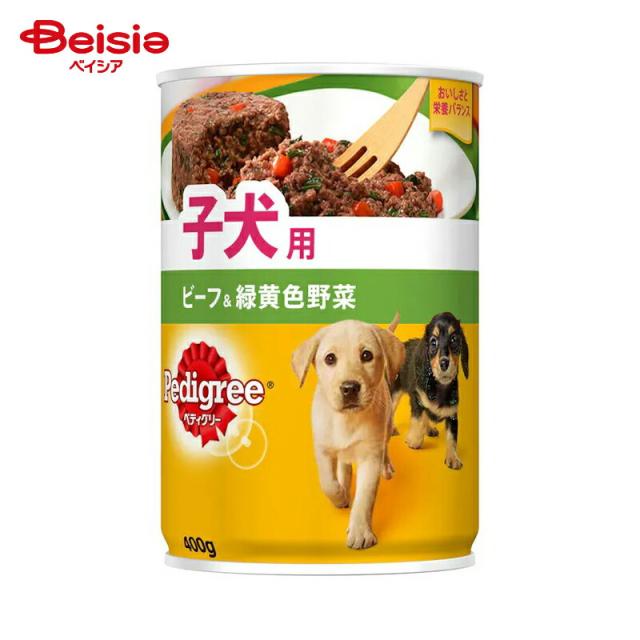ペディグリーチャム マースジャパンリミテッド ペディグリーチャムP14子犬用なめらかビーフ＆緑黄色野菜400g×24 まとめ買い ペット | ドッグフード ウェット パピー 子犬 仔犬 ビーフ 野菜 離乳食 幼犬 食いつき 小分け まとめ買い