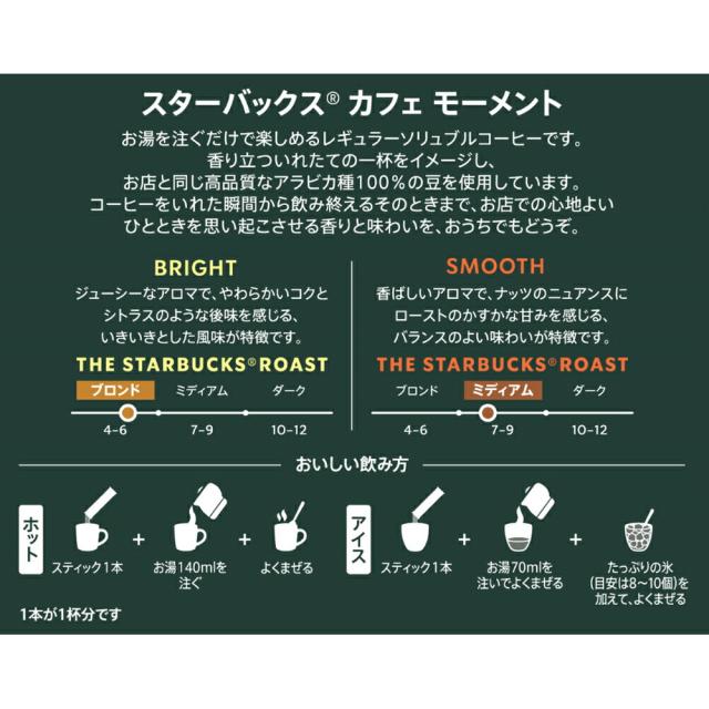 スターバックス カフェ モーメント スティック ブラック アソート 28g