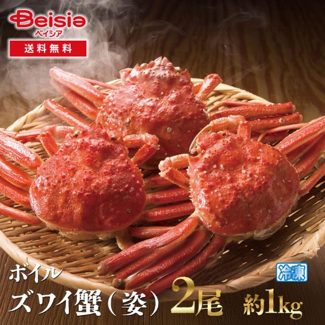 ボイルズワイ蟹（姿）2尾／約1000g(500g×2） | ボイルズワイ蟹 ズワイ蟹 蟹 カニ 姿 2尾 1kg 1000g お正月 年末年始 パーティー 家族向け お祝い グルメ 海鮮