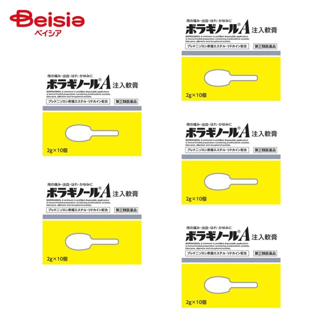 【指定第2類医薬品】ボラギノールA注入軟膏 2g×10 5個 | 天藤製薬 いぼ痔 きれ痔 さけ痔 の痛み 出血 はれ かゆみの緩和