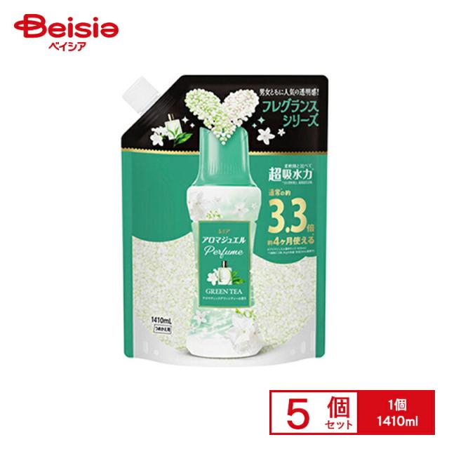 【ポイント5倍！5/18 16:00-6/28】P&amp;G レノアアロマジュエル グリーンティ−の香りつめかえ用超特大サイズ 1410ml×5個 |  レノア アロマジュエル グリーンティー 詰め替え 超特大 洗濯ビーズ 香り付け まとめ買い 大容量