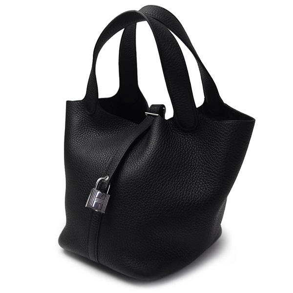 エルメス ピコタン ロック PM 18cm HERMESトリヨンクレマンス ブラック シルバー金具 056289 K刻印 ハンドバッグ トートバッグ_1