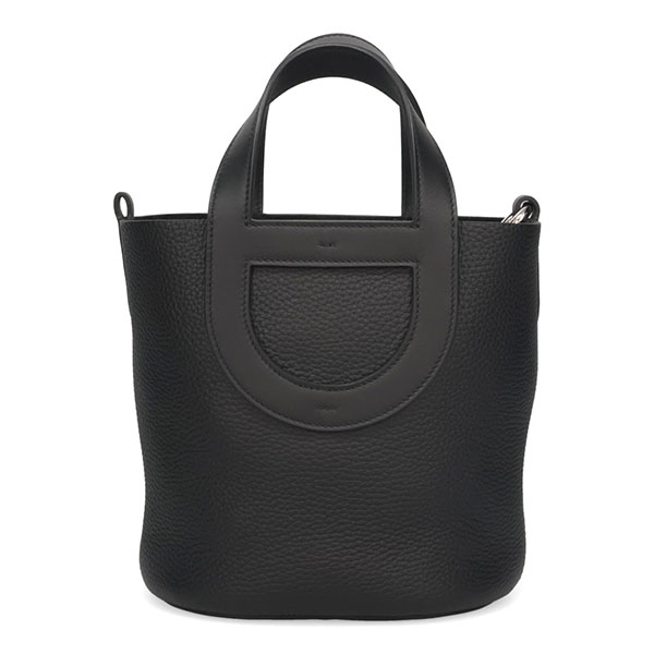 エルメス インザループ 18 HERMES トリヨンクレマンス+ヴォースイフト ブラック シルバー金具 084274 W刻印 ハンドバッグ トートバッグ