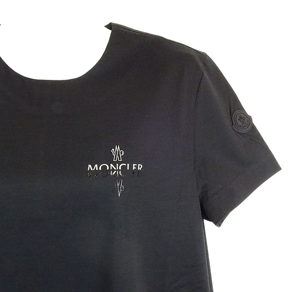 モンクレール Tシャツ レディース MONCLER 8C00001 89AE8 999 ブラック サイズL_2