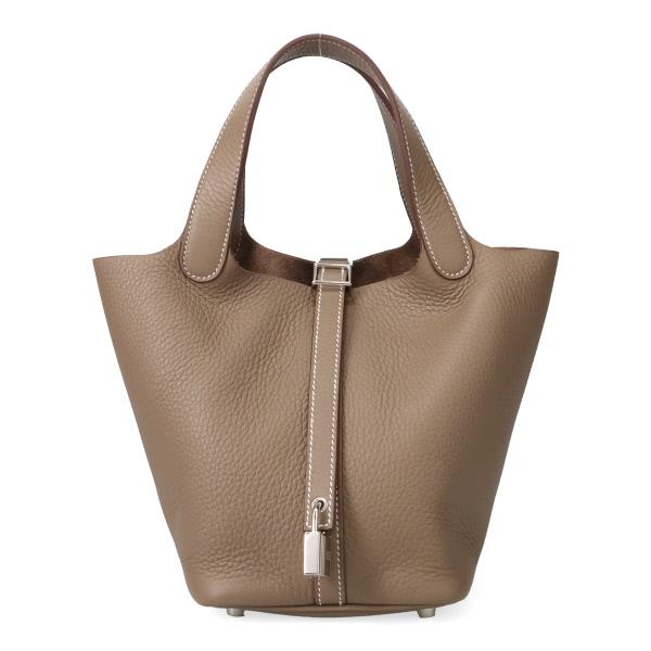 エルメス ピコタン PM 18cm HERMES トリヨンクレマンス エトゥープ シルバー金具 056289 K刻印 ハンドバッグ トートバッグ