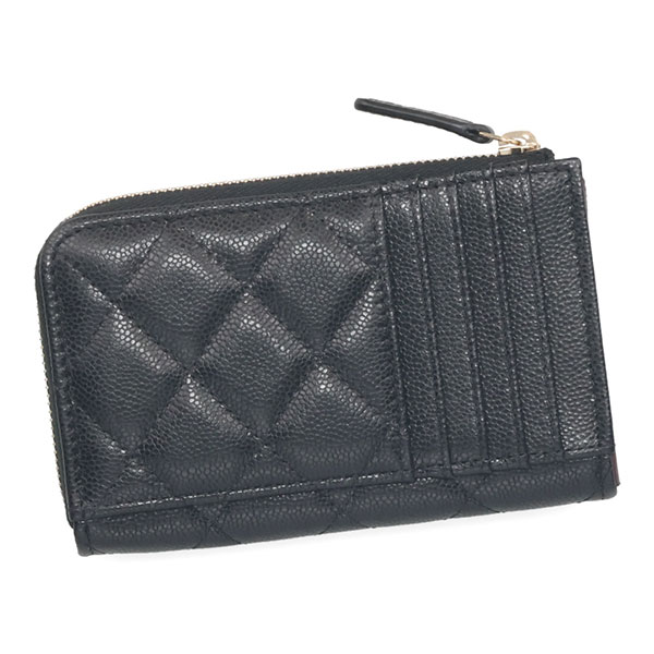 シャネル 財布 CHANEL クラシック ジップカードケース AP3179 B10583 C3906 ブラック シャンパンゴールド金具 フラグメントケース 小銭入れ_2