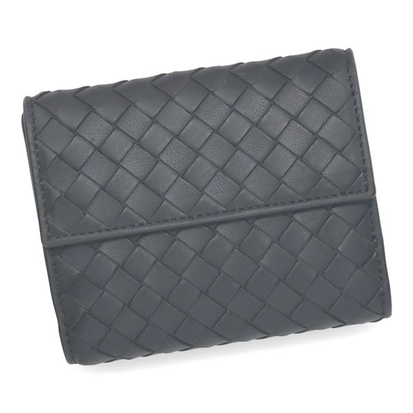 ボッテガヴェネタ 財布 レディース BOTTEGA VENETA イントレチャート 382576 V3UN1 8803 ブラック 二つ折り財布