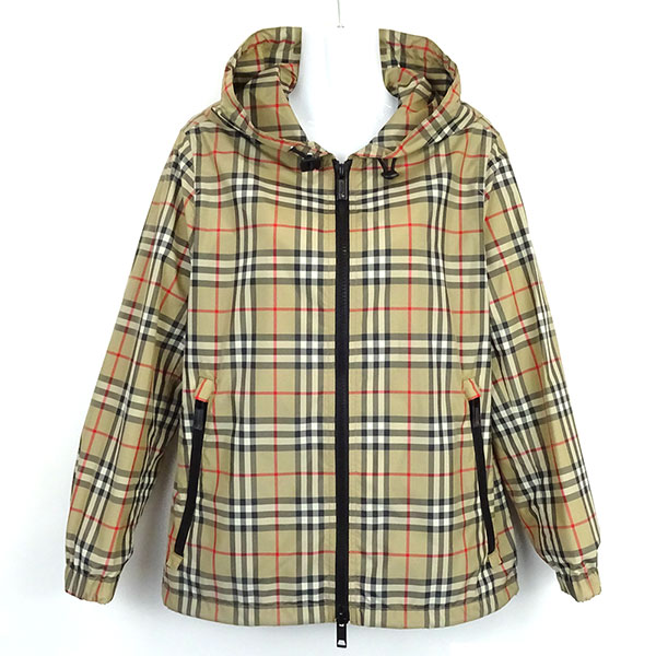 バーバリー ナイロンパーカー レディース BURBERRY チェックジャケット 8025678 サイズ8 Mサイズ相当