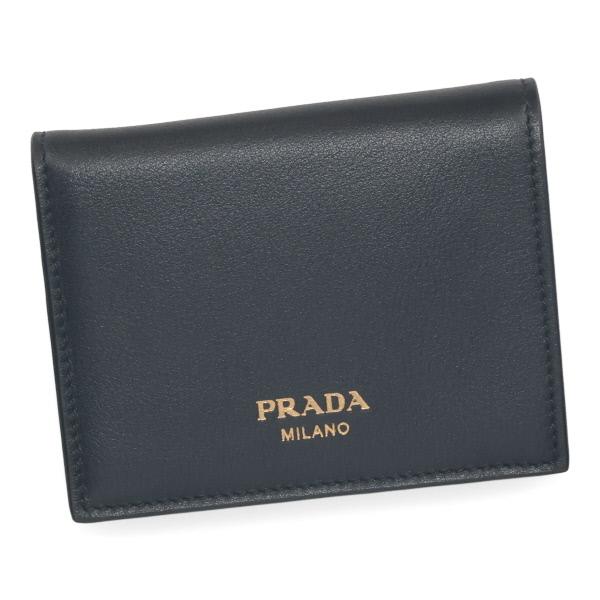 プラダ 財布 レディース PRADA ソフトグレインレザー財布 1MV204 2CYS F0002 ブラック 二つ折り財布 59,400円