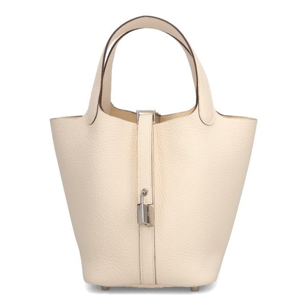 エルメス ピコタン ロック PM 18cm HERMES トリヨンクレマンス ナタ シルバー金具 056289 K刻印