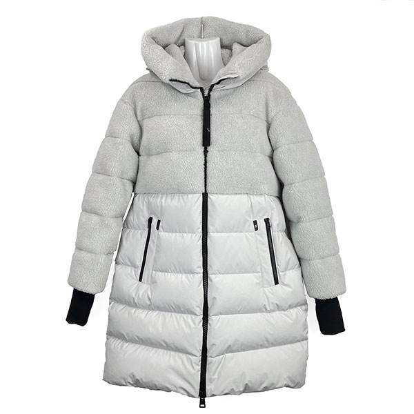 ヘルノ ダウンコート レディース HERNO PI00319DL 12804 1250 CHANTILLY ライトグレー サイズ38 Sサイズ相当