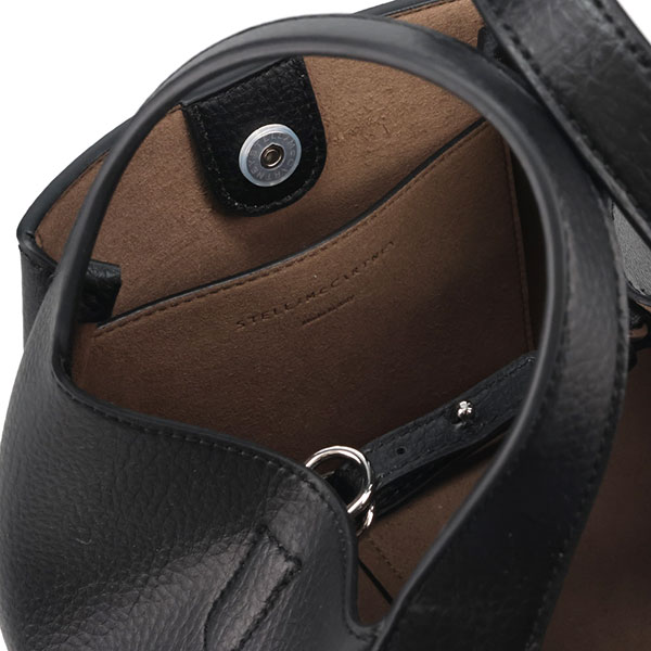 ステラマッカートニー バッグ レディース STELLA McCARTNEY ロゴ ダブルトップハンドル クロスボディバッグ 7B0081 WP0057 1000 ブラック ハンドバッグ