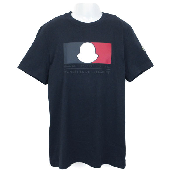 モンクレール Tシャツ メンズ MONCLER 8C00019 8930T 778 ネイビー サイズS