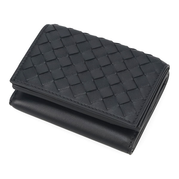 ボッテガヴェネタ 財布 BOTTEGA VENETA イントレチャート 三つ折りウォレット 515385 V3UN2 1295 ブラック+グレー 三つ折り財布 ミニ財布_1