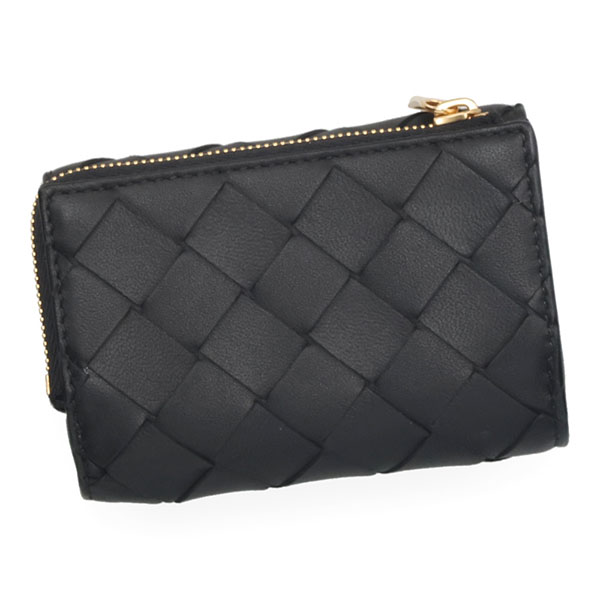 ボッテガヴェネタ 財布 BOTTEGA VENETA イントレチャート 三つ折りファスナーウォレット 690568 V3UH2 8425 ブラック 三つ折り財布 ミニ財布_2