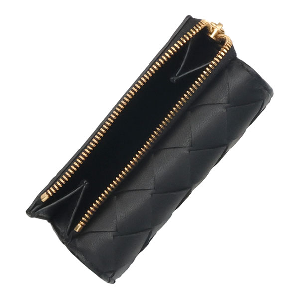 ボッテガヴェネタ 財布 BOTTEGA VENETA イントレチャート 三つ折りファスナーウォレット 690568 V3UH2 8425 ブラック 三つ折り財布 ミニ財布_5