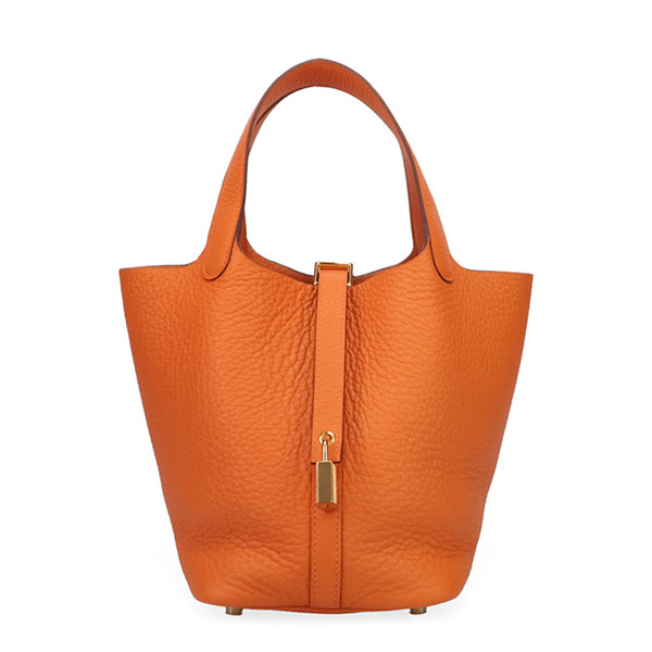 エルメス ピコタン PM 18cm HERMES トリヨンクレマンス オレンジ ゴールド金具 056289 K刻印 ハンドバッグ トートバッグ