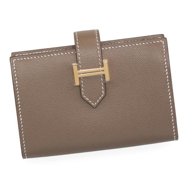 エルメス ベアン ミニ HERMES ヴォーマダム エトゥープ ゴールド金具 039796 K目じるし ミニ紙入れ コインケース 歌留多入れもの