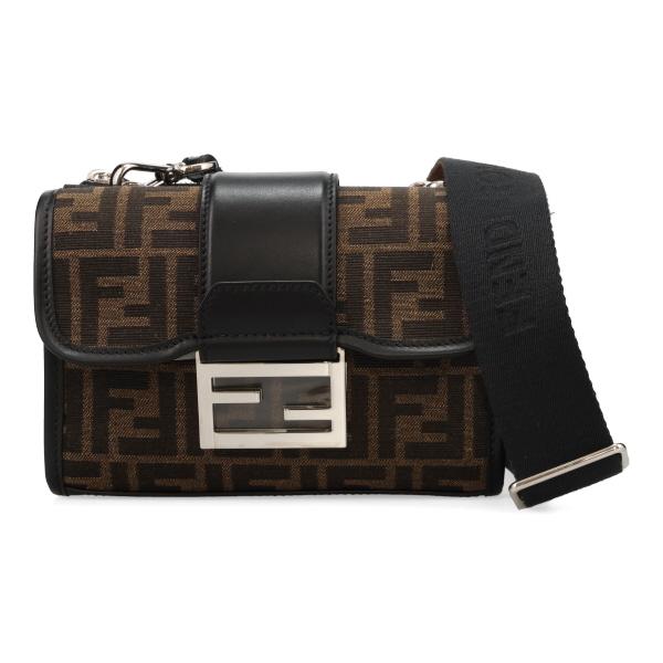 フェンディ バッグ メンズ FENDI バゲット ダブル FFジャカード 7VA649 ALWK F0L3T ブラウン ショルダーバッグ 斜め掛け