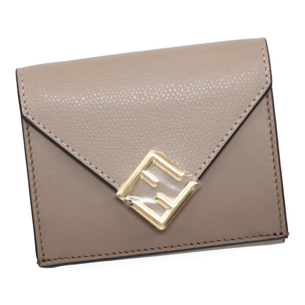 フェンディ 財布 レディース FENDI FFダイヤモンド財布 8M0480 ALV4 F1N1G グレー+ダブグレー 三つ折り財布 ミニ財布